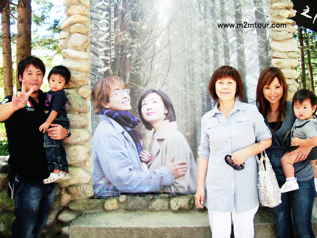 『冬ソナツアー』　お子さんと2人の孫連れての春川＆ナミ島は、、楽しんでました!?　冬ソナ音楽を聴きながらゆっくりとする散策～＾＾!?